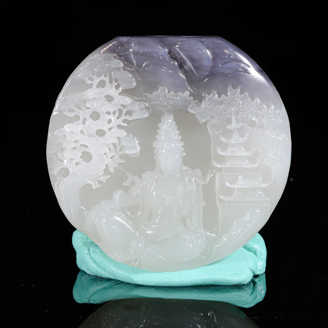 LOT.008和田玉观音牌/X1979