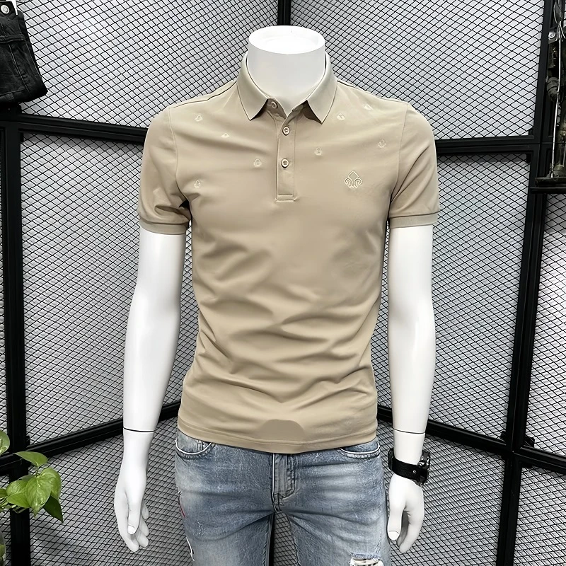 真维斯刺绣商务POLO衫男士短袖t恤夏季新款休闲高端潮牌修身款