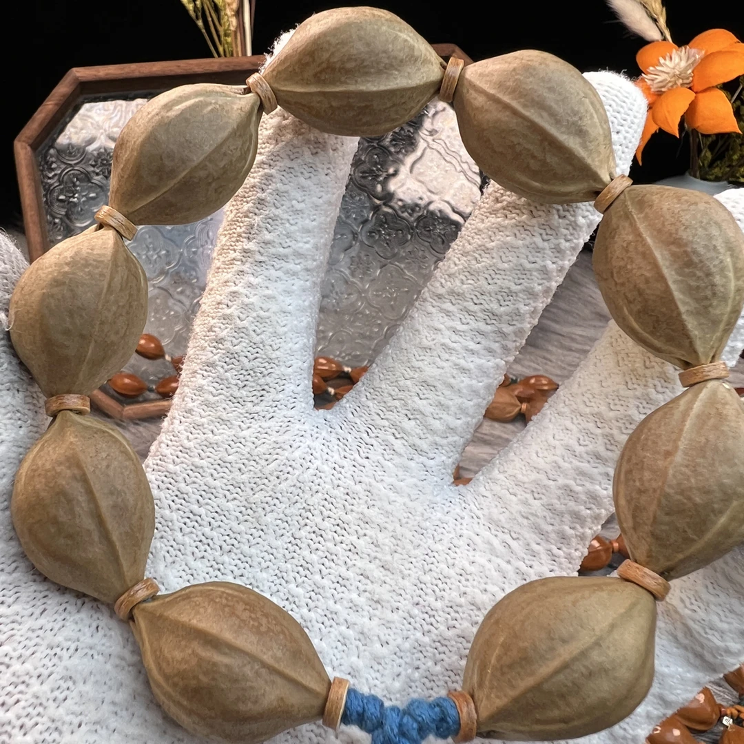 原生态梅林铁核19×28鲨鱼背橄榄核手串