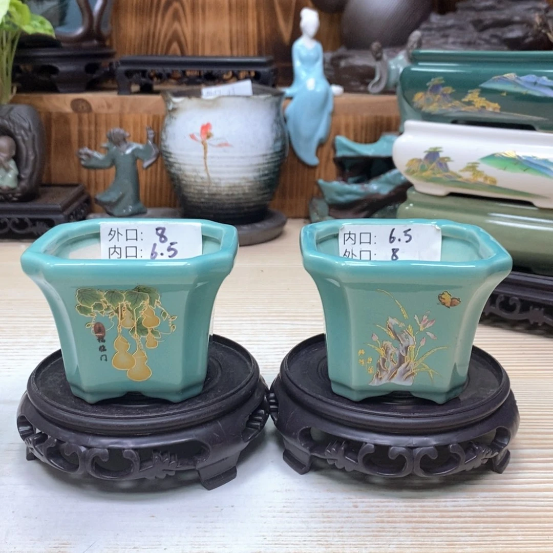 紫砂花盆陶瓷艺术花盆陶瓷