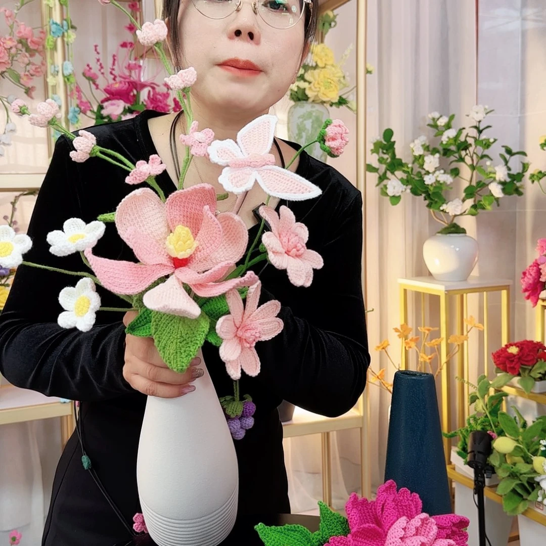 手工钩织设计花束