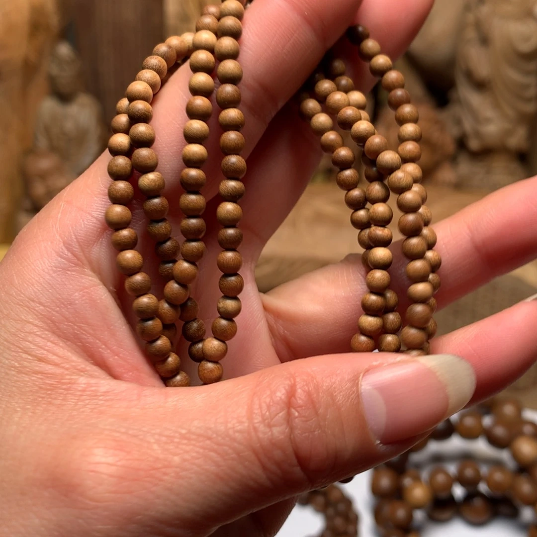 檀香木手串/手链老山檀香0.4多圈顺纹