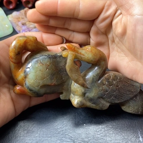 白玉菩提吊坠摆件