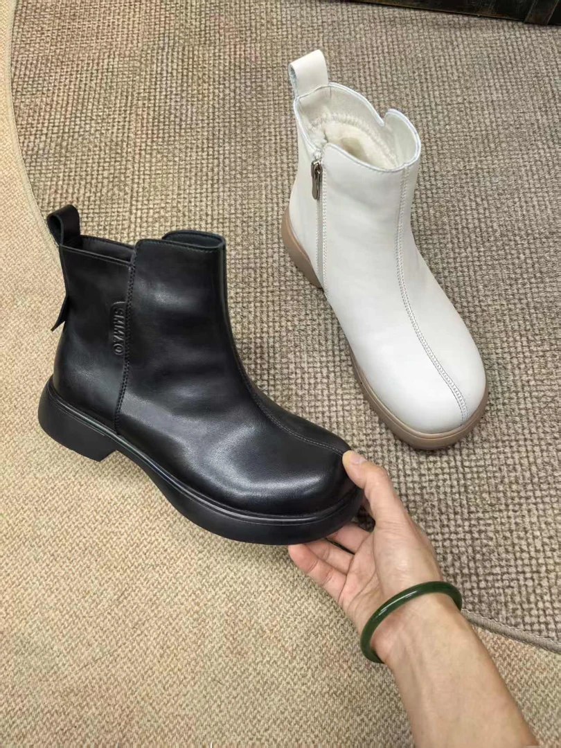 【绒里】601-709冬季防滑保暖马丁靴女 9870