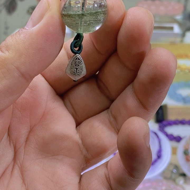 未镶嵌手链水晶绿幽灵半盆吊坠