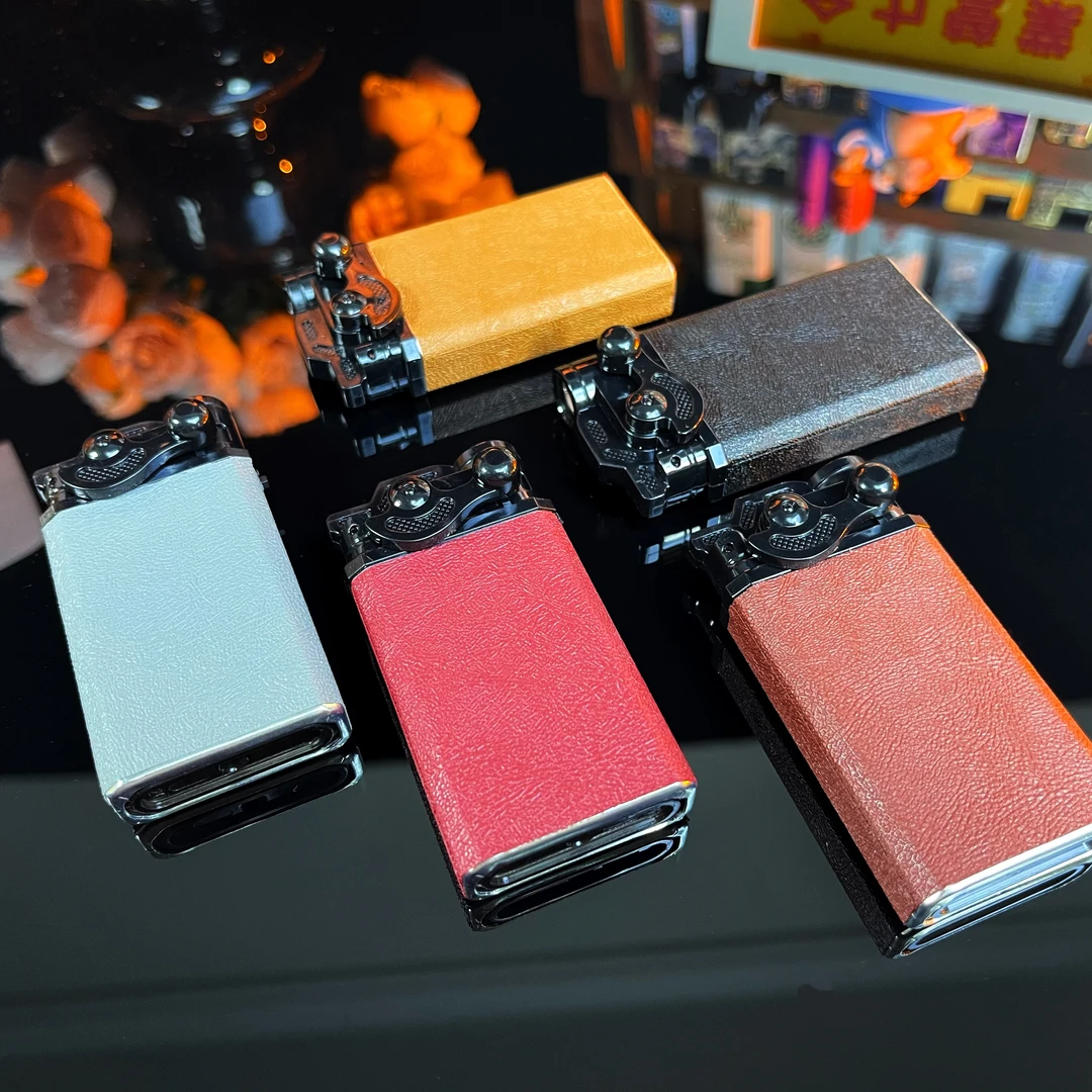 【轻奢水波纹】蓝光防风充气打火机网红加厚潮流个性打火机广告高档