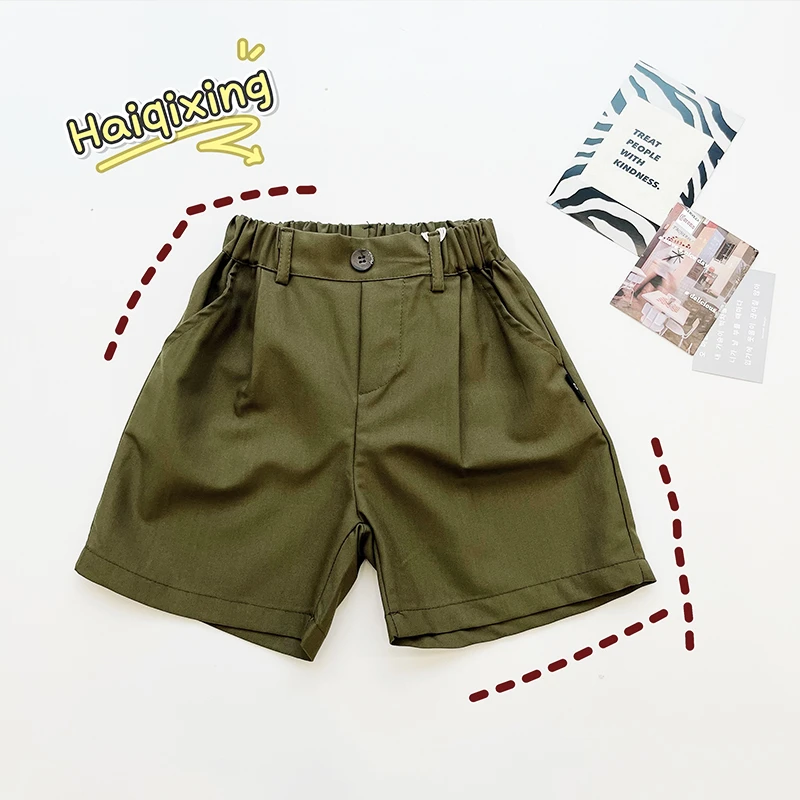 童装韩版儿童短裤西装男女童裤子宝宝男孩百搭休闲2025夏季潮