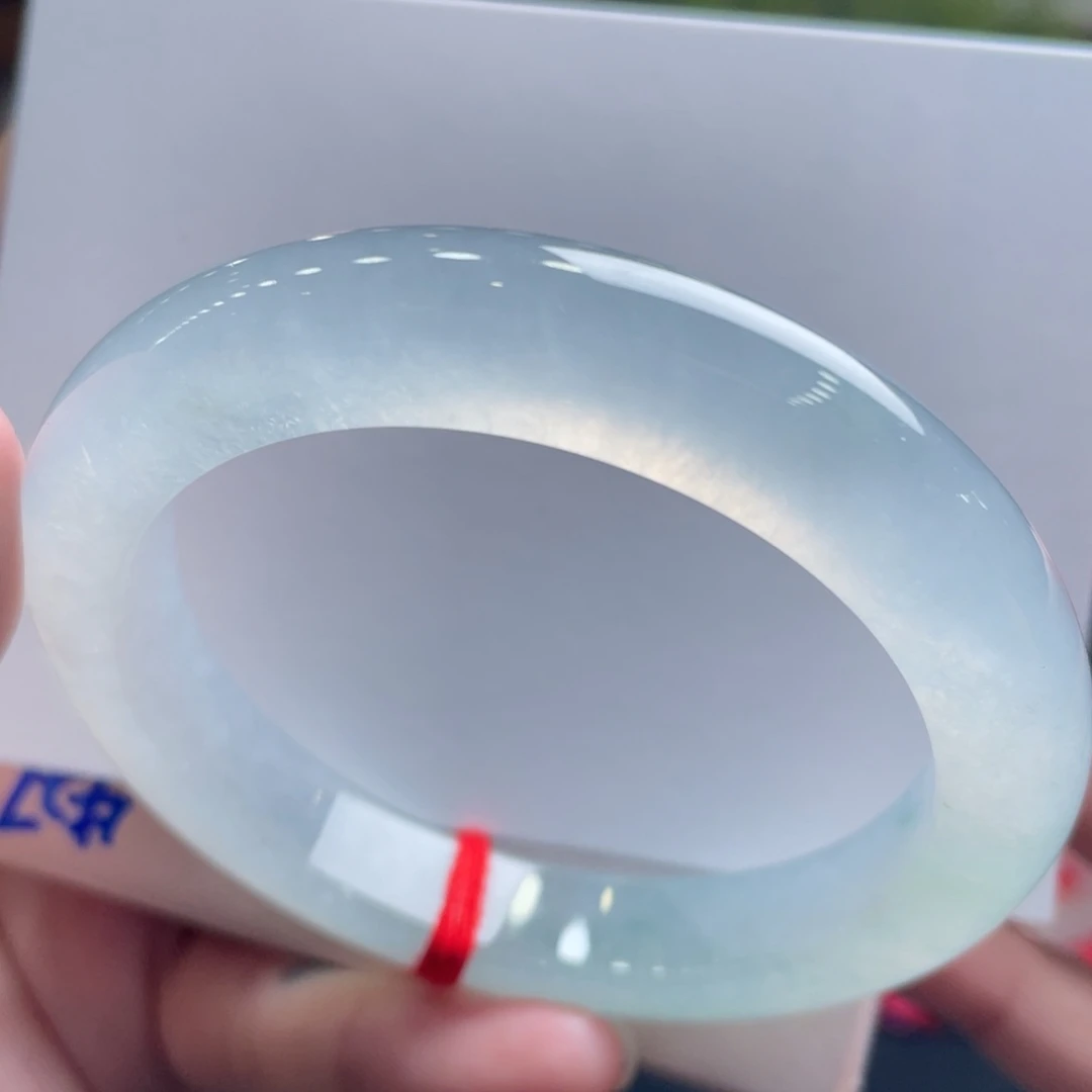翡翠未镶嵌手镯50.5种水脑袋 强推 光感十足