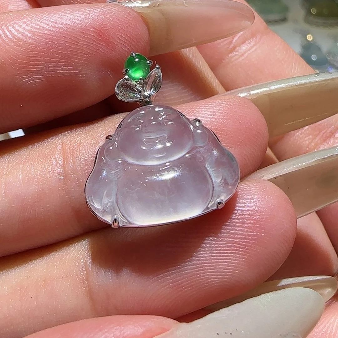 【闪购商品】翡翠18K金镶嵌颈饰天然