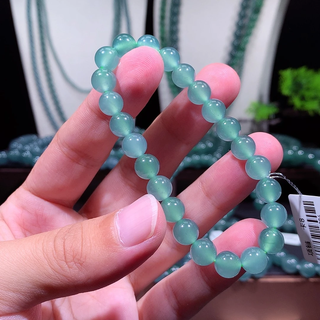 翡翠未镶嵌手链天然a货翡翠手串7.9