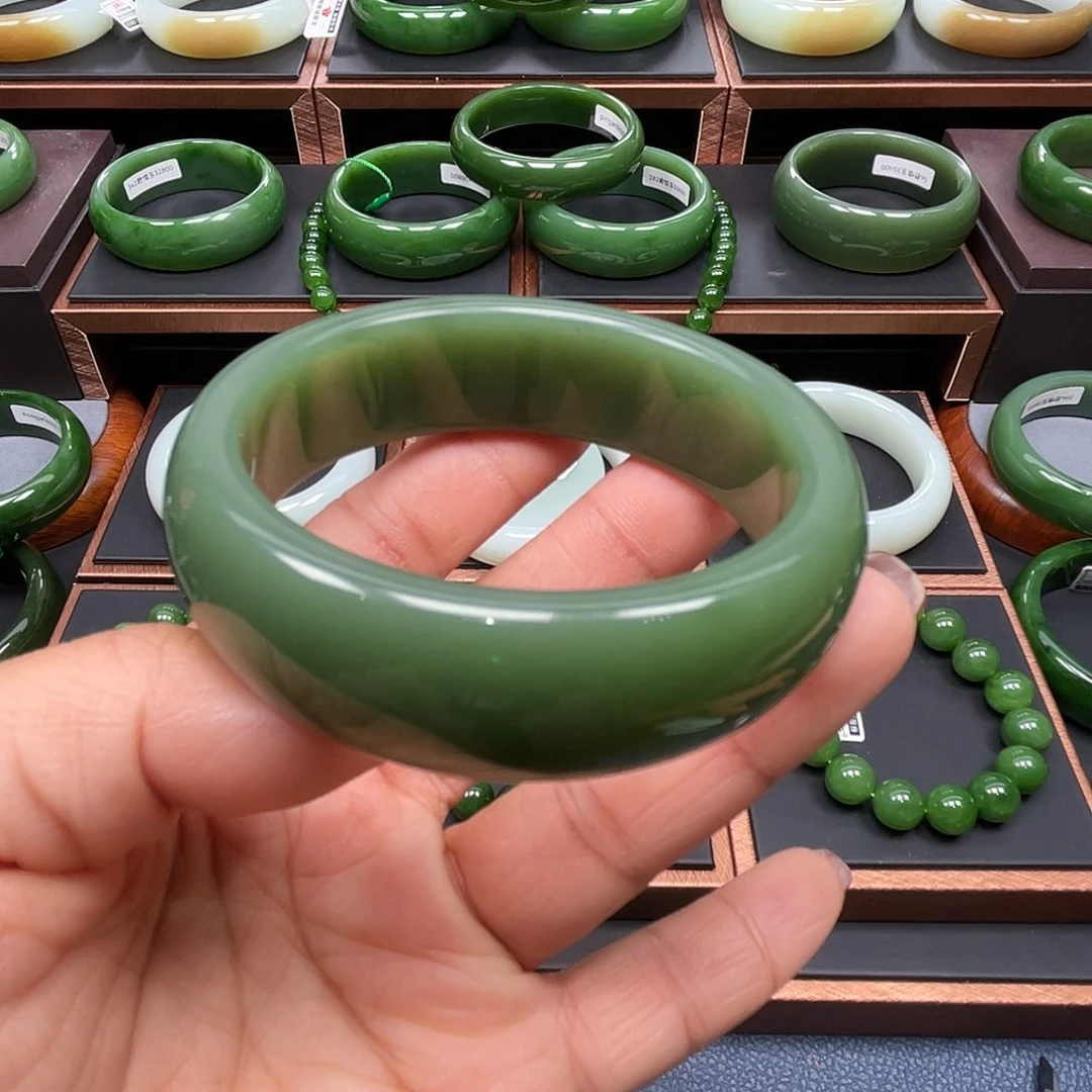 和田玉未镶嵌手镯5859