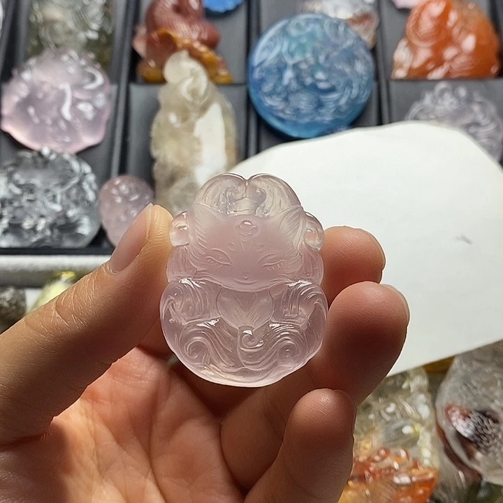 水晶未镶嵌颈饰水晶吊坠