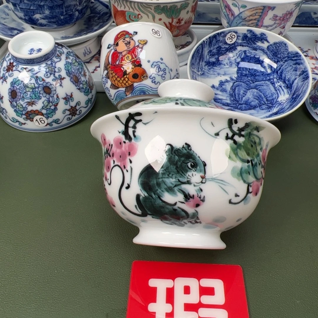 陶瓷景德镇纯手工纯手绘茶具木木32