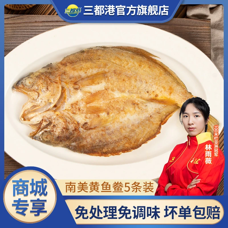 三都港南美黄鱼鲞5条装 非养殖免杀免调味小黄花鱼冷冻海鲜【商城】