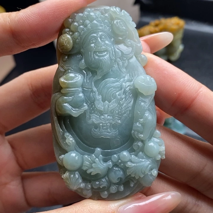 定制翡翠未镶嵌御龙财神