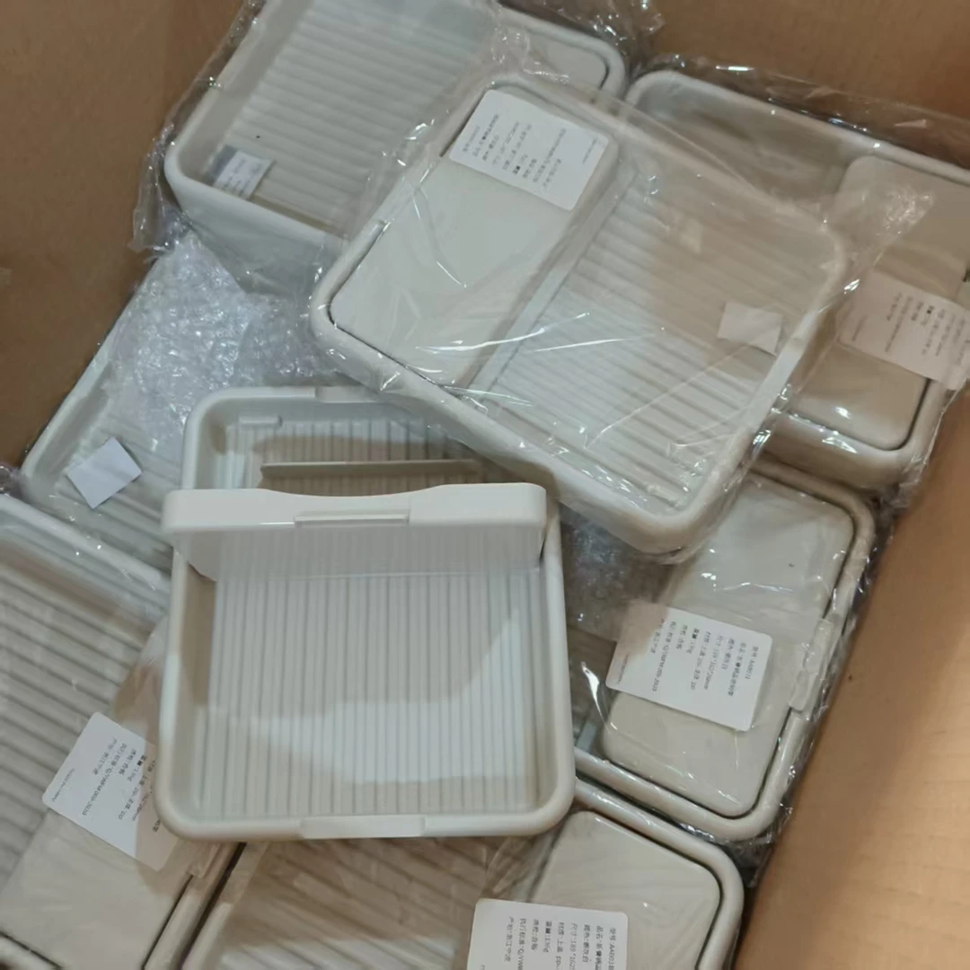 浅灰色 PP折叠锅盖收纳架18.9*16.2*2.6cm(发2个)