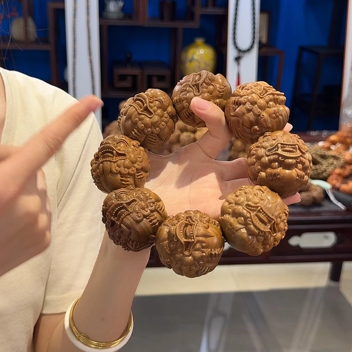 维腊木（绿檀）其他5.0 貔貅单圈八方招财