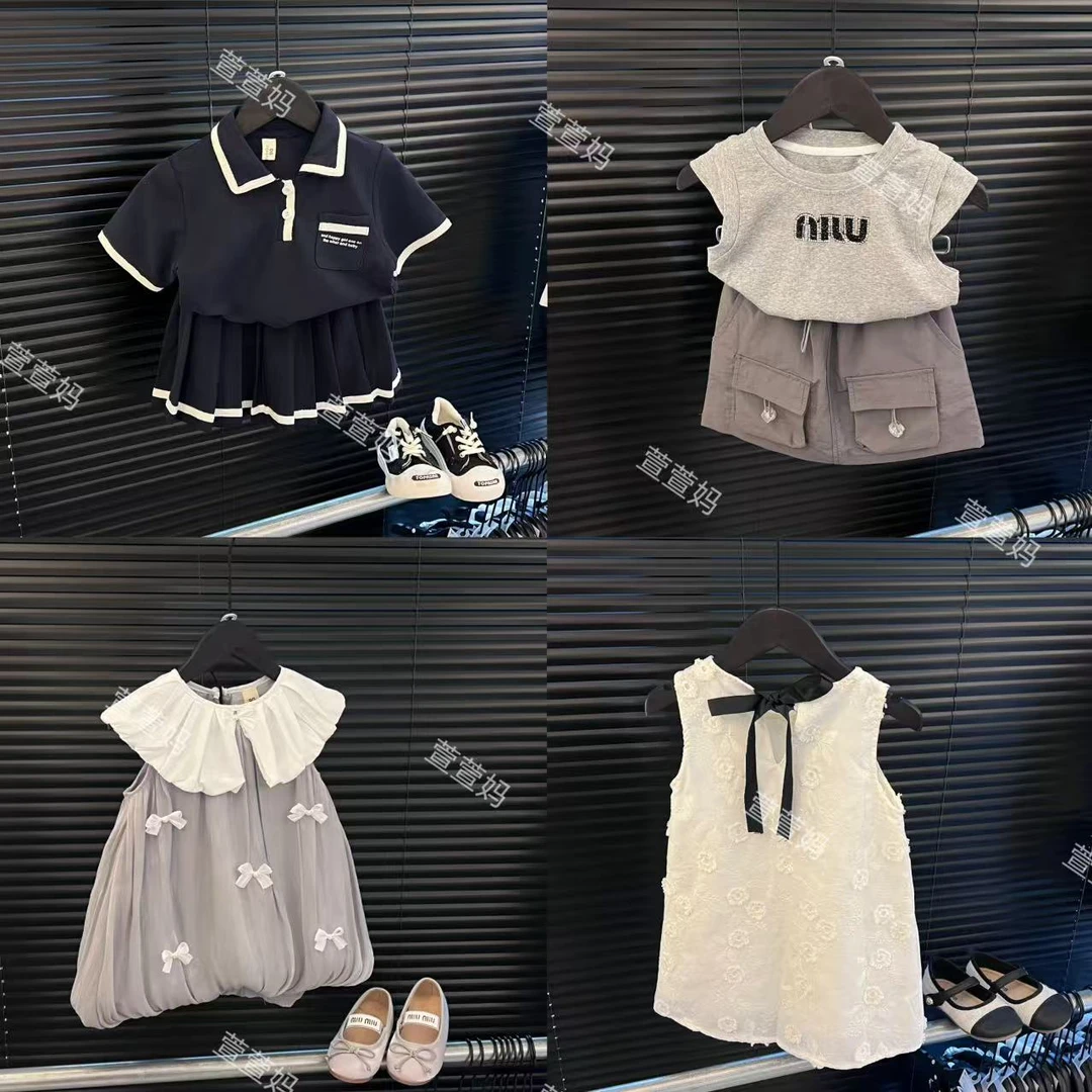 【Z601-Z699】秋夏款清仓女童韩版套装洋气连衣裙jk套装-gy