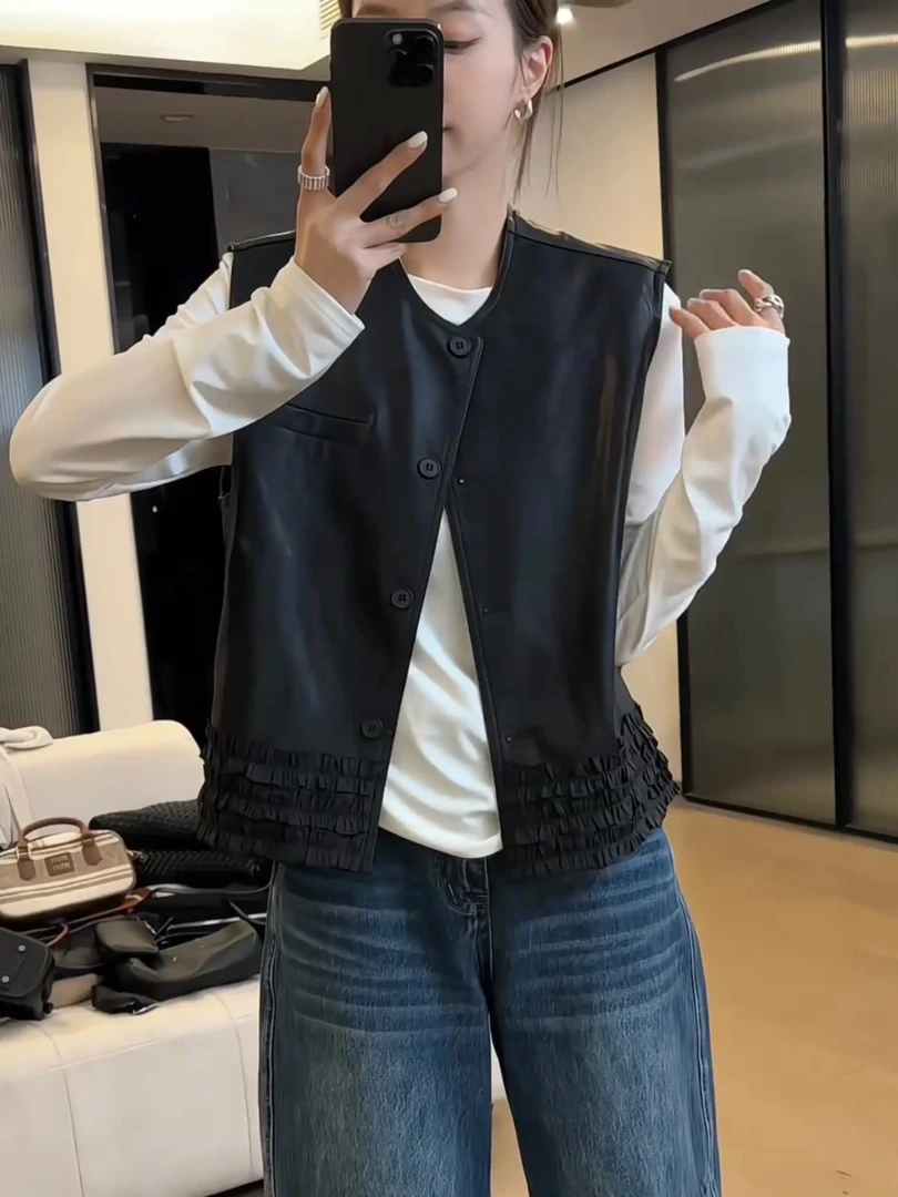 春秋法式女马夹网红气质无袖