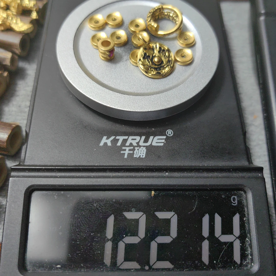 足金999卡环侧挂黄金文玩配饰