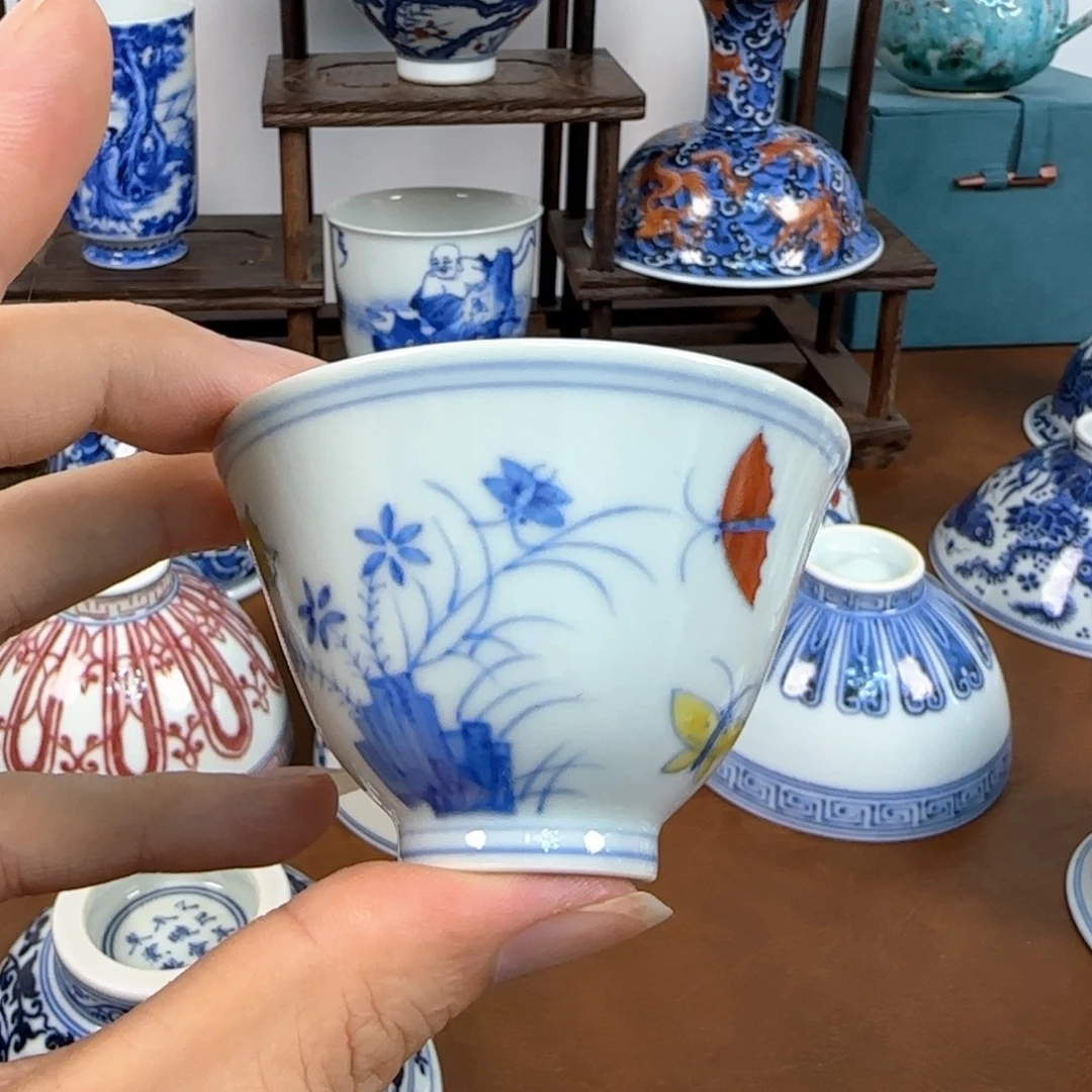 杯子景德镇纯手工绘画陶瓷1111