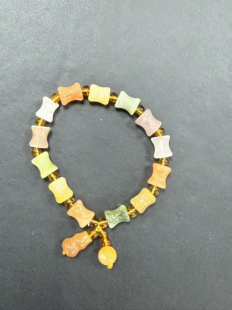 天然玛瑙竹节手串（多样性发一）