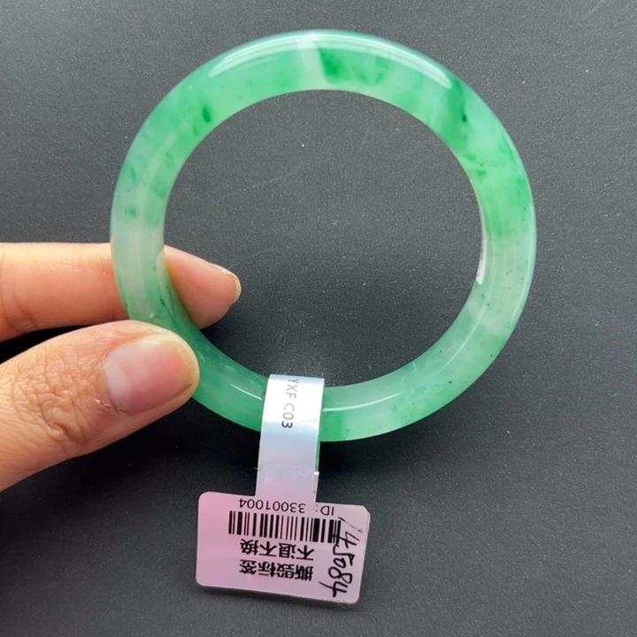 石英质玉（非洲翠）未镶嵌手镯+55