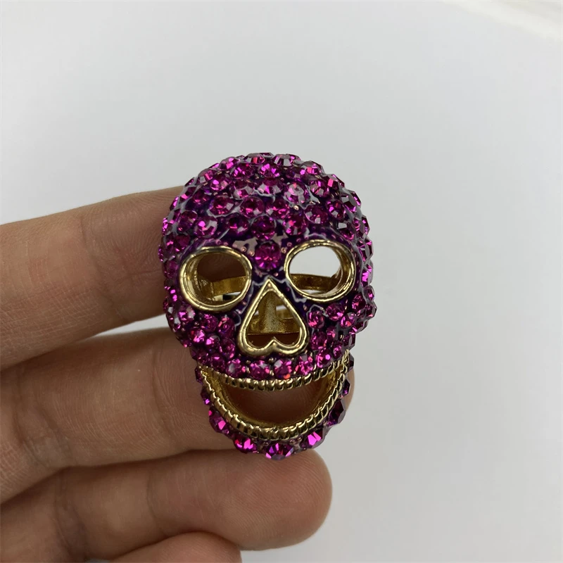 合金戒指 BW2000紫色骷髅戒指2-4【2070110-023】