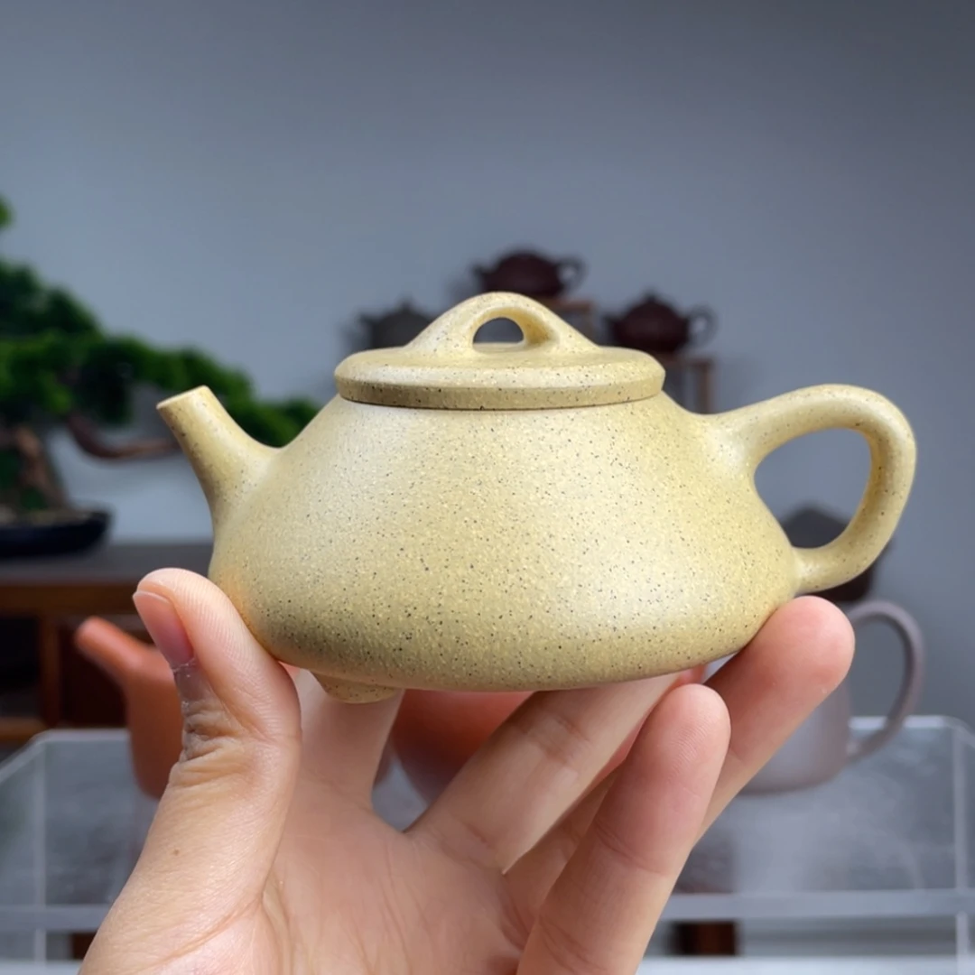 【闪购商品】紫砂茶壶小**造芝麻绿任瓢容量120cc