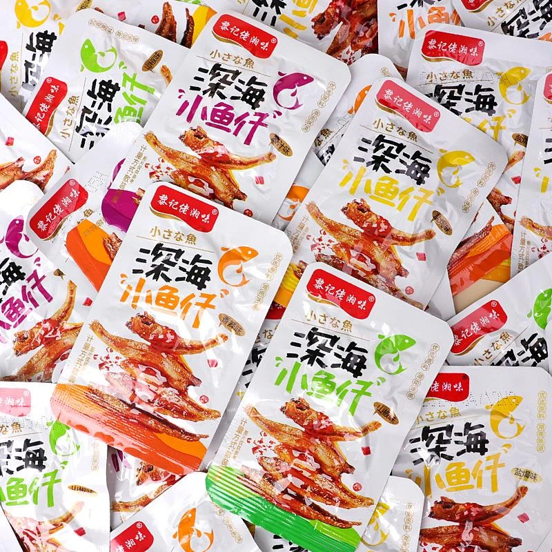 黎记佬湘味香辣小鱼仔毛毛鱼开袋即食湖南特产便宜批发一整箱