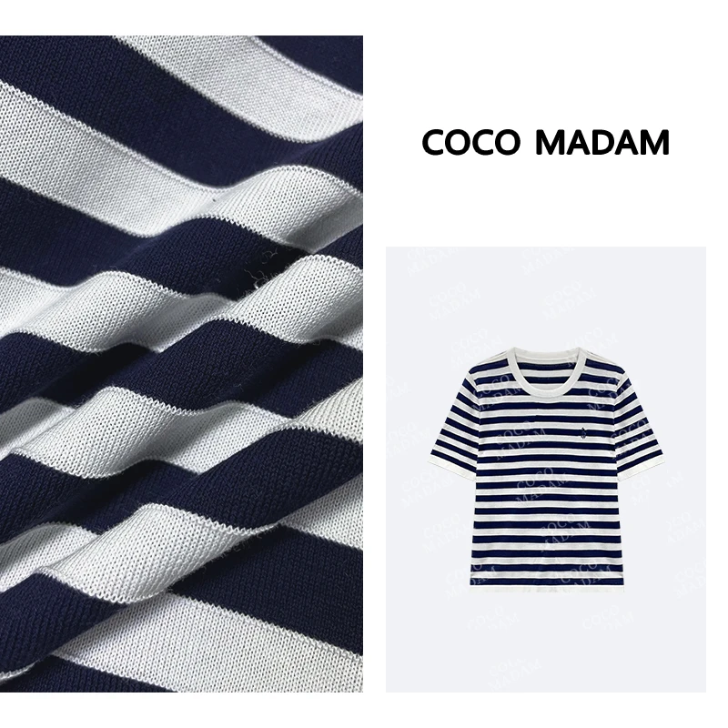 NIUNIU · Niu-468 早春时尚柔软舒服条纹短袖上衣