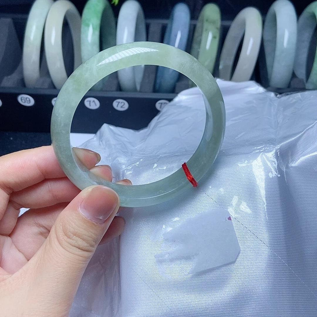 翡翠未镶嵌手镯59圈29