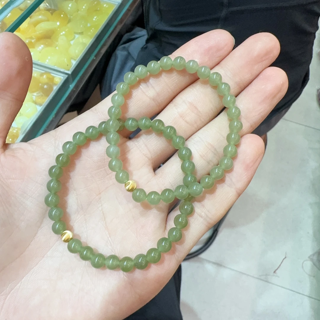 天然和田玉单圈手串约5-6mm左右多样性拍一发一xy