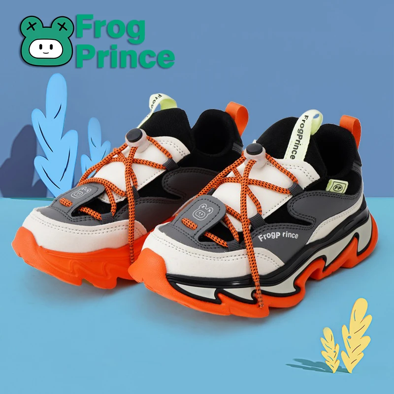 青蛙王子儿童运动鞋春秋款大气舒适百搭时尚厚底篮球舒适防滑减震