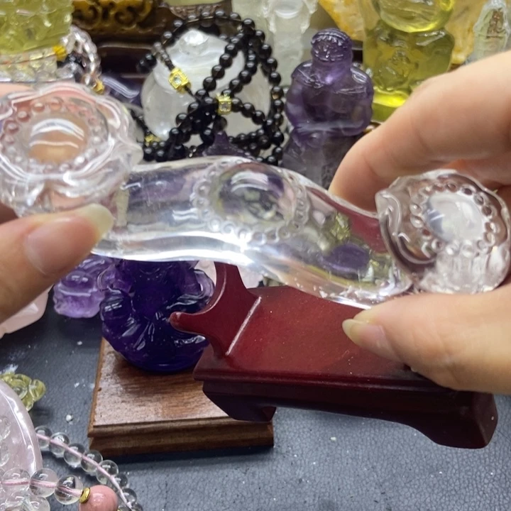 未镶嵌珠宝半成品水晶知*斋摆件