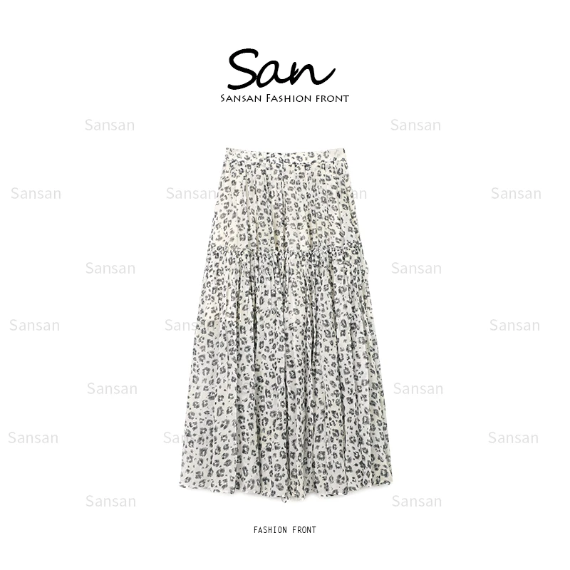 【SANSAN】气质高腰松紧百搭时尚简约碎花休闲显瘦半身裙DY-90302