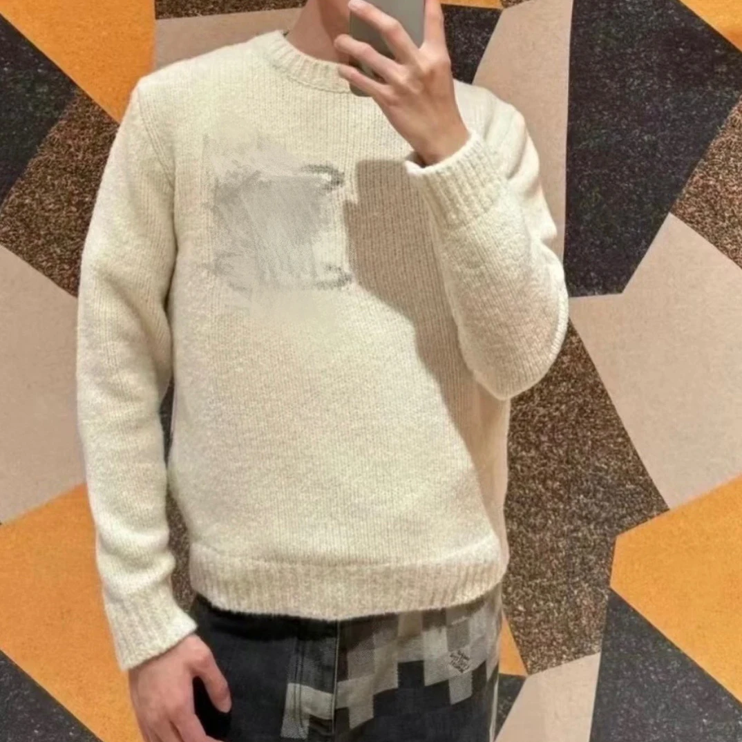 L家 芯片版毛衣 秋冬款圆领长袖针织衫百搭宽松休闲男女情侣款