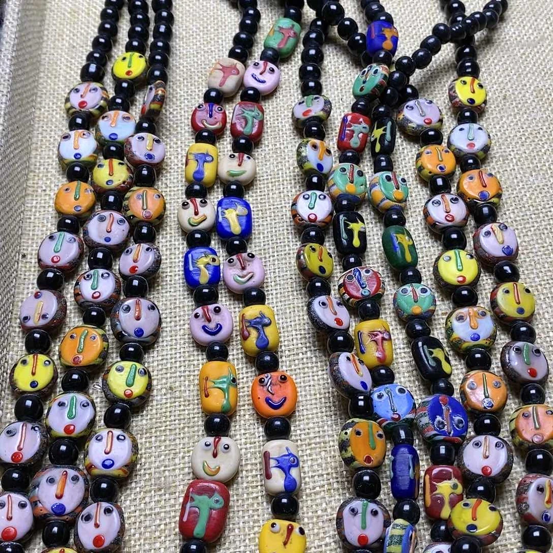 颈饰琉璃小鸟珠小脸珠链子随机一个07