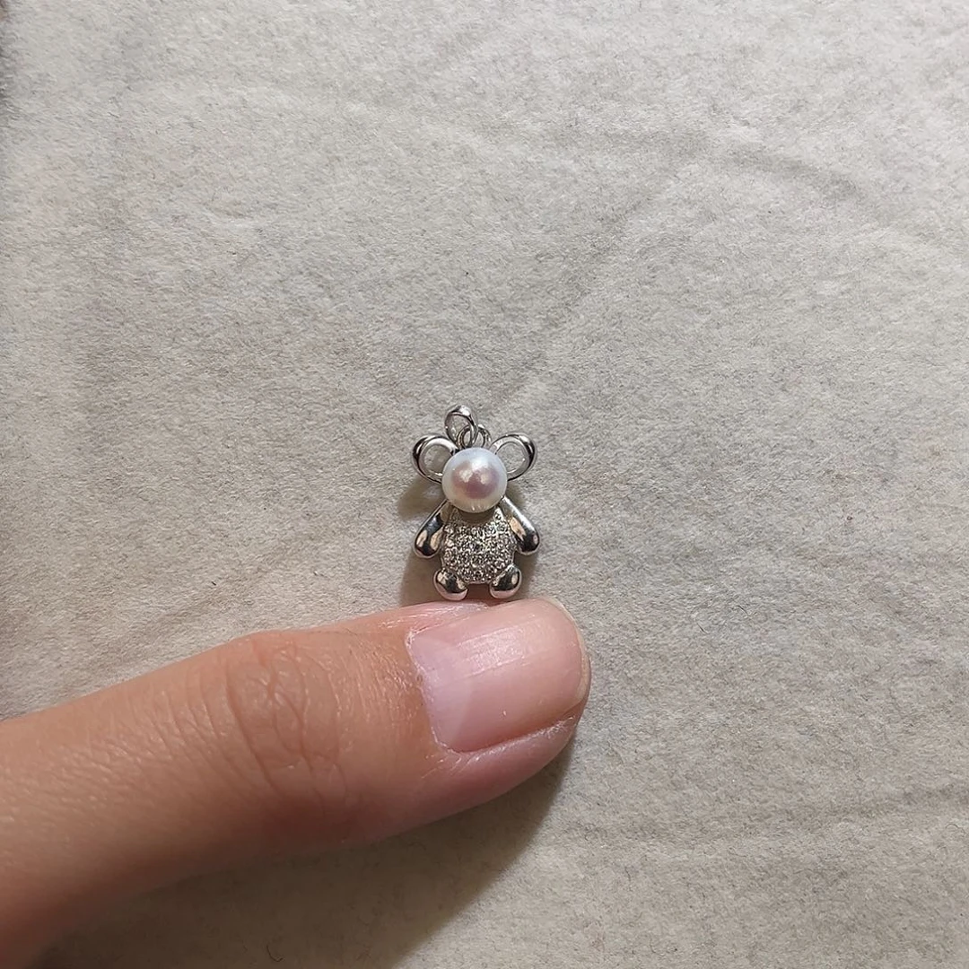 淡水珍珠银S925镶嵌颈饰