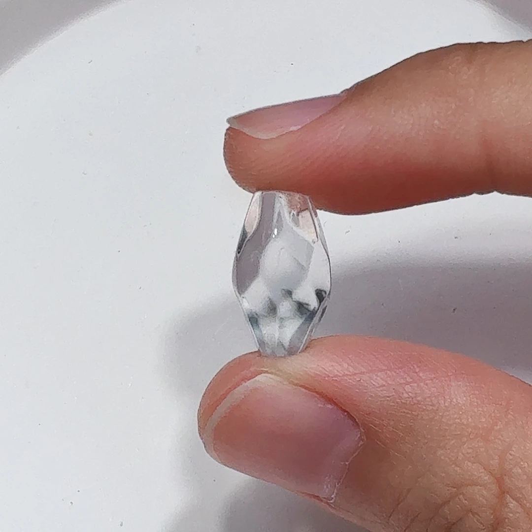 水晶未镶嵌珠宝半成品蓝兔毛