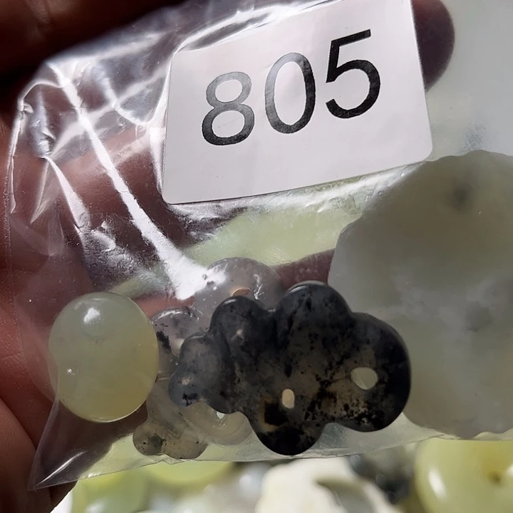 蛇纹石玉合金颈饰