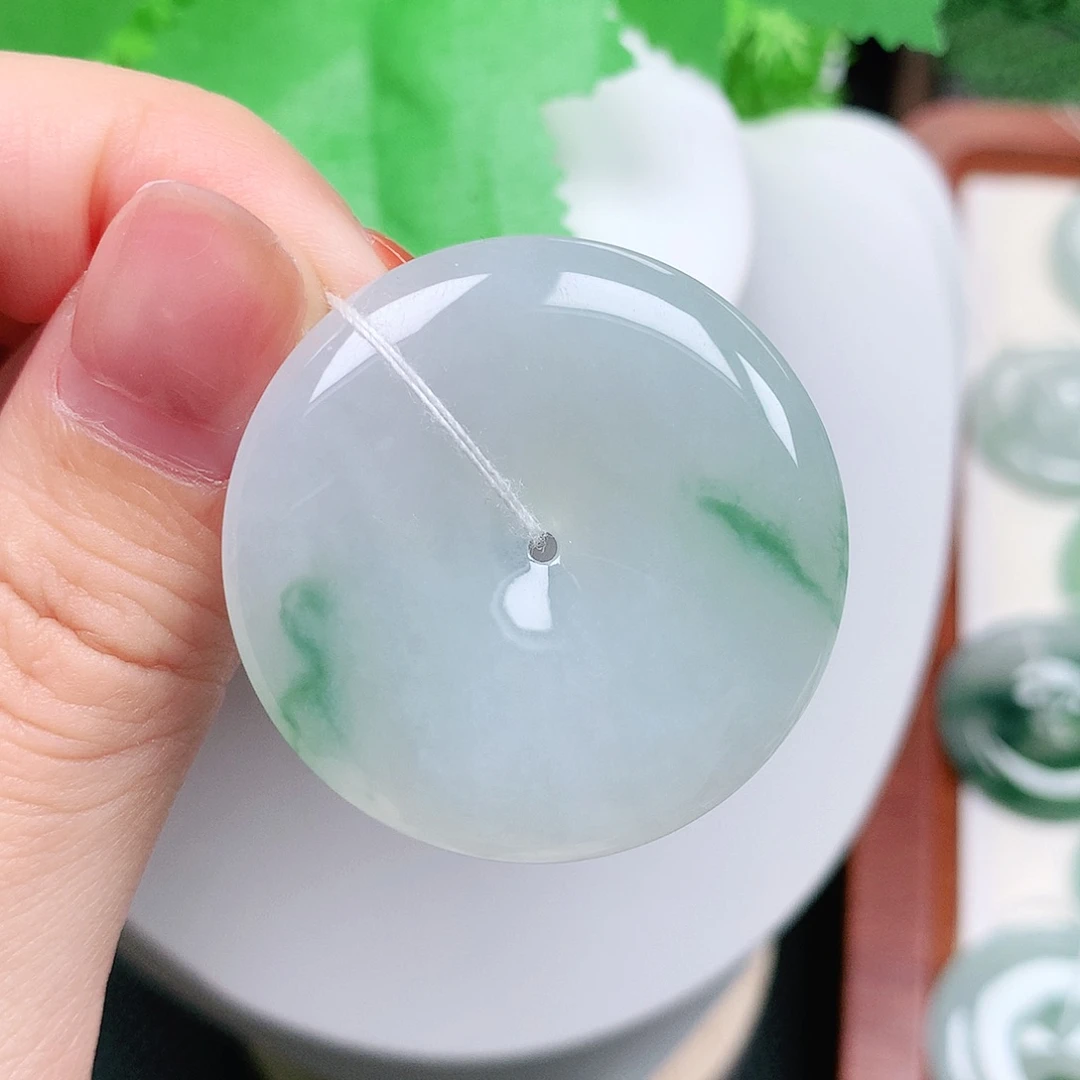 翡翠未镶嵌颈饰平安36-6