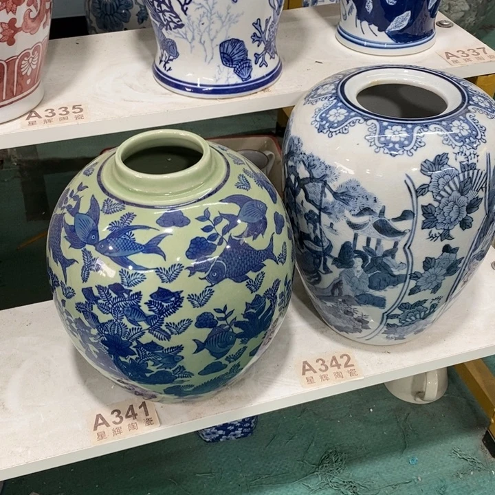 摆件宏****师手绘陶瓷罐子老瓷