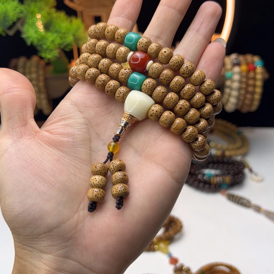 争***气星月菩提吊坠星月菩提老陈籽 9×7