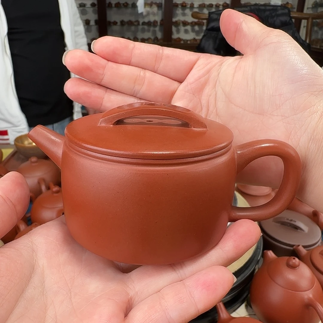 紫砂茶壶汉瓦红皮龙