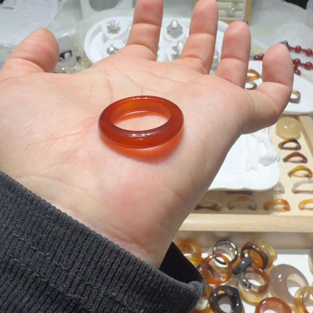苒***玛瑙/玉髓未镶嵌戒指港19/不退换