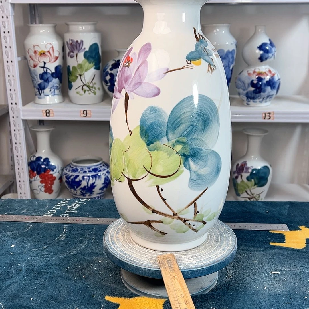 摆件景德镇陶瓷冬鸟