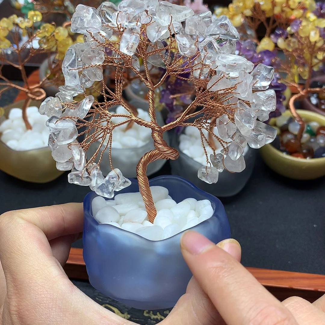 水晶手链未镶嵌白水晶树