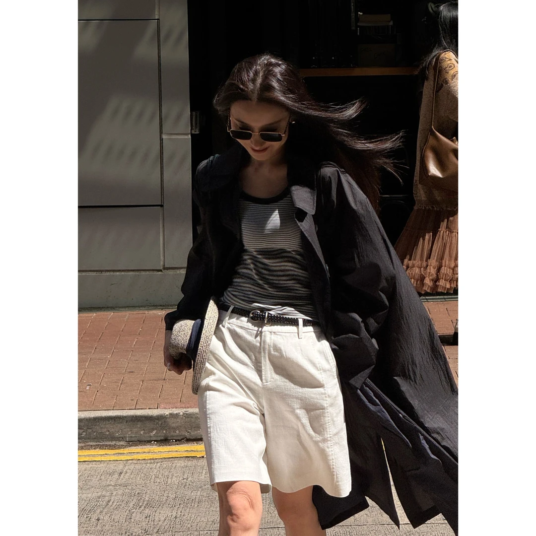 LiHuiEr李慧儿【夏夜潺潺】2025春季百搭休闲轻奢潮流感短裤88038