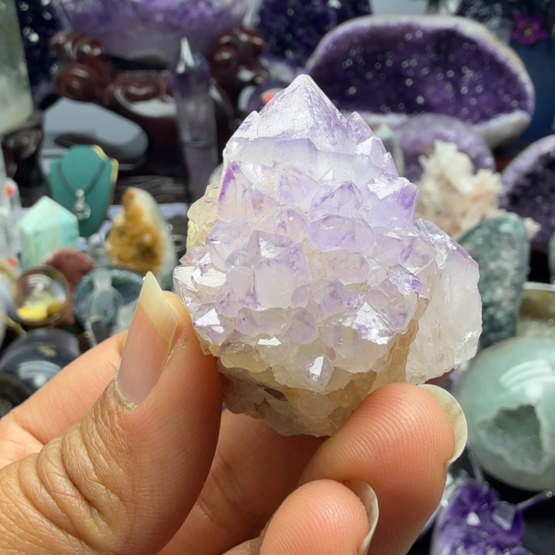 紫晶摆件未镶嵌南非仙人掌